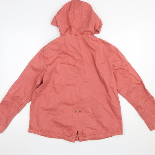 Marks and Spencer Women's Pink Hooded Cotton Anorak Jacket Size 10