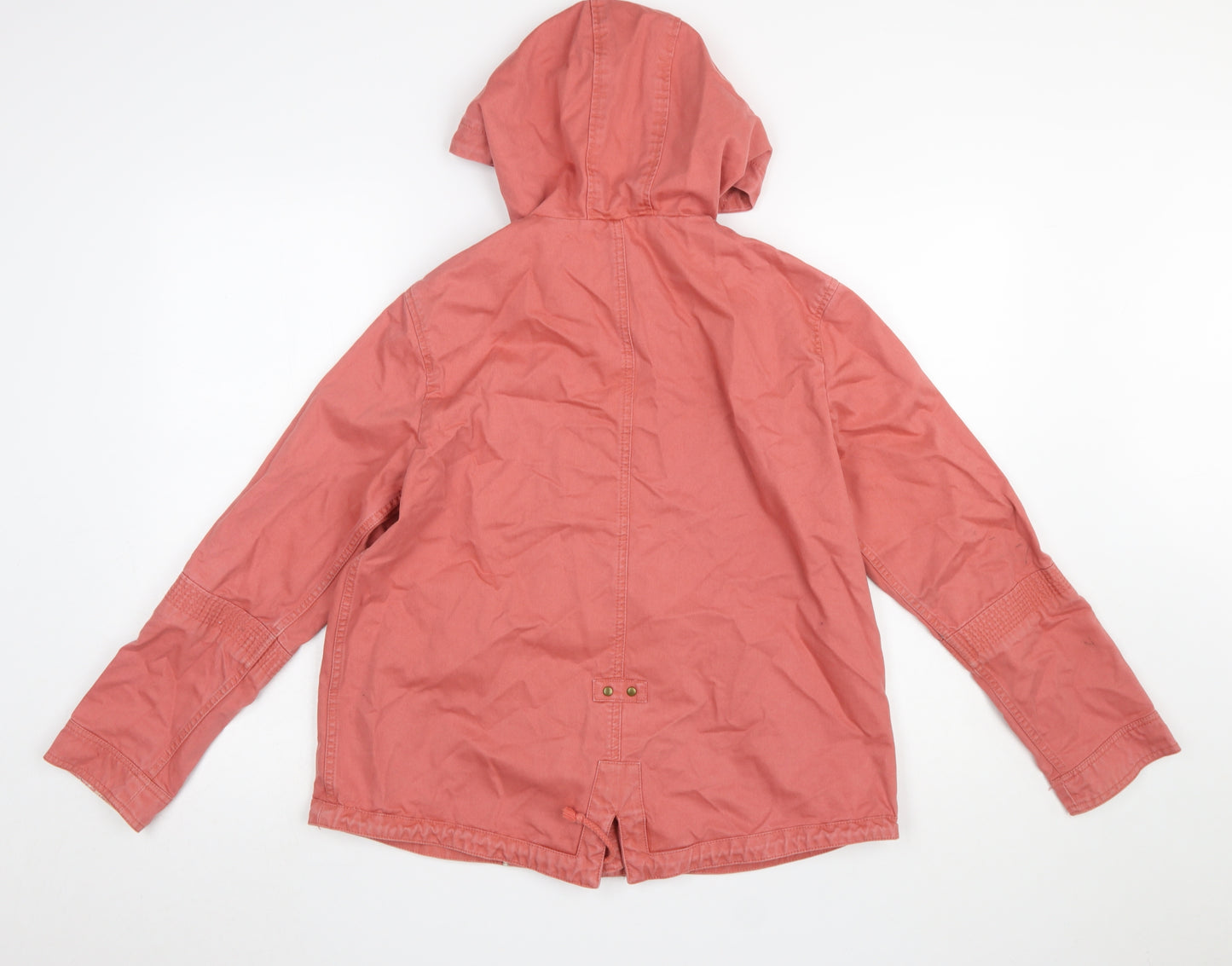 Marks and Spencer Women's Pink Hooded Cotton Anorak Jacket Size 10