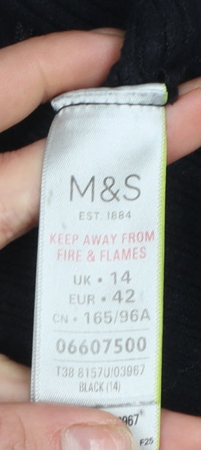Marks and Spencer Per Una Women's Black Knit Cardigan Size 14