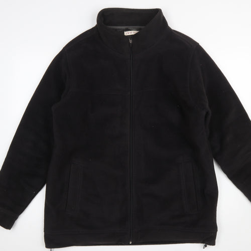 EWM Men’s Black Fleece Zip Jacket M Regular Fit Outdoor Warm