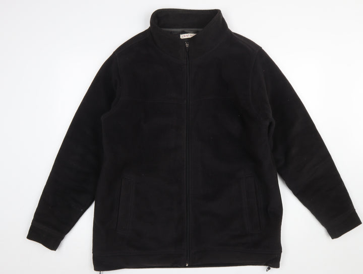 EWM Men’s Black Fleece Zip Jacket M Regular Fit Outdoor Warm