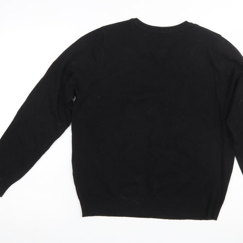 Very Merry Women’s Black Christmas Reindeer Jumper Size 12