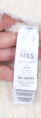 Marks and Spencer Women Beige Fair Isle Knit Jumper Size L