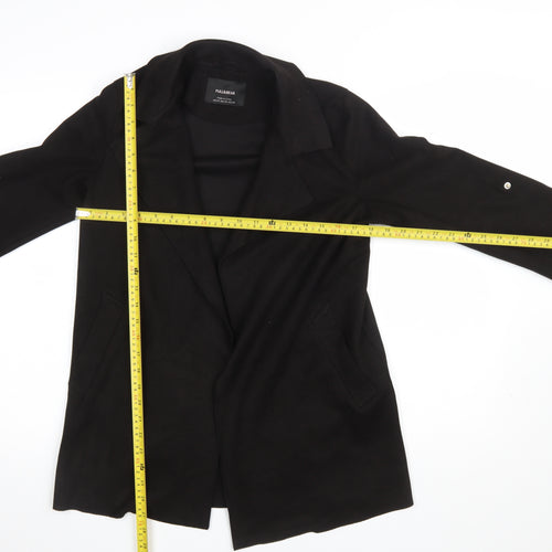 Pull&Bear Womens Black XS Mid-Length Overcoat Classic Style