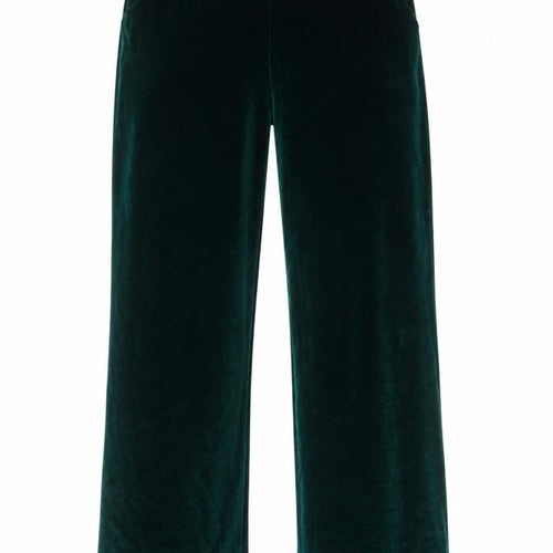NLY Trend Women’s Green Velvet Straight Leg Trousers Size S