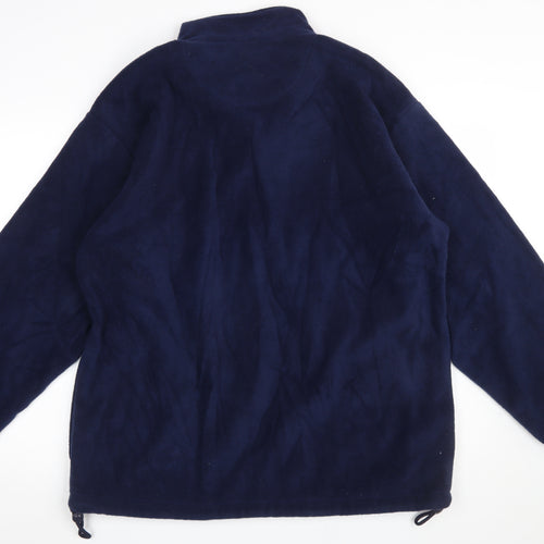 GTC Men's Blue Fleece 1/2 Zip Pullover Sweatshirt L