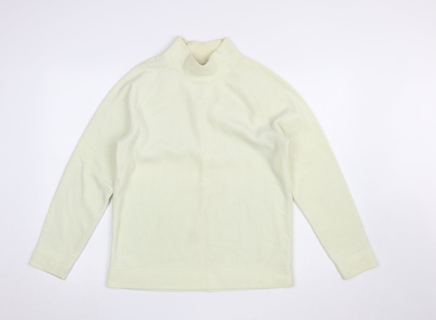 BHS Women’s Beige Mock Neck Long Sleeve Pullover Sweatshirt Size 12
