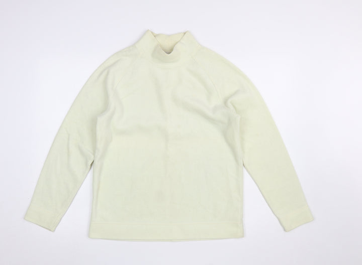BHS Women’s Beige Mock Neck Long Sleeve Pullover Sweatshirt Size 12