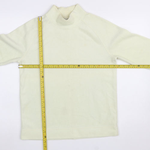 BHS Women’s Beige Mock Neck Long Sleeve Pullover Sweatshirt Size 12