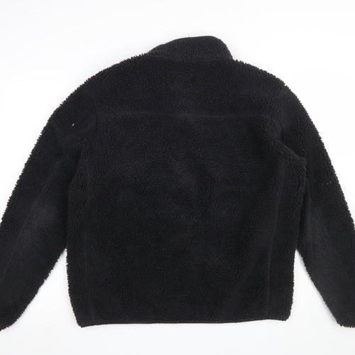 Lands' End Men's Black Fleece Full Zip Jacket Size L Regular