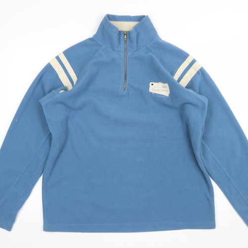 No Fear Men's Blue Fleece 1/2 Zip Pullover Sweatshirt L
