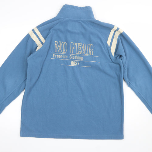No Fear Men's Blue Fleece 1/2 Zip Pullover Sweatshirt L