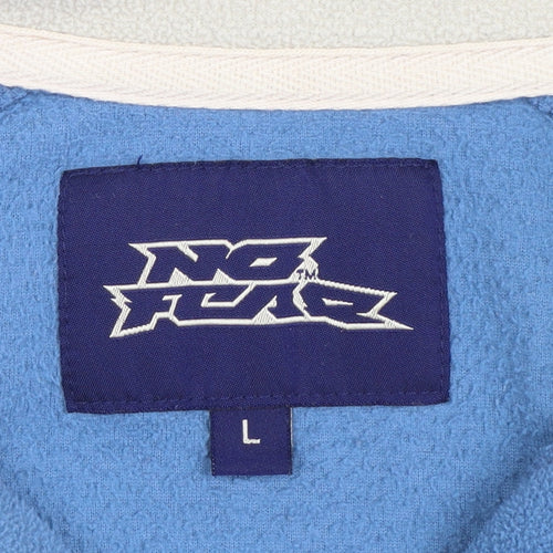 No Fear Men's Blue Fleece 1/2 Zip Pullover Sweatshirt L