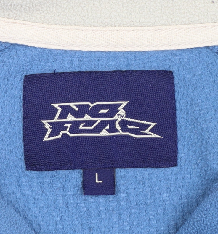 No Fear Men's Blue Fleece 1/2 Zip Pullover Sweatshirt L