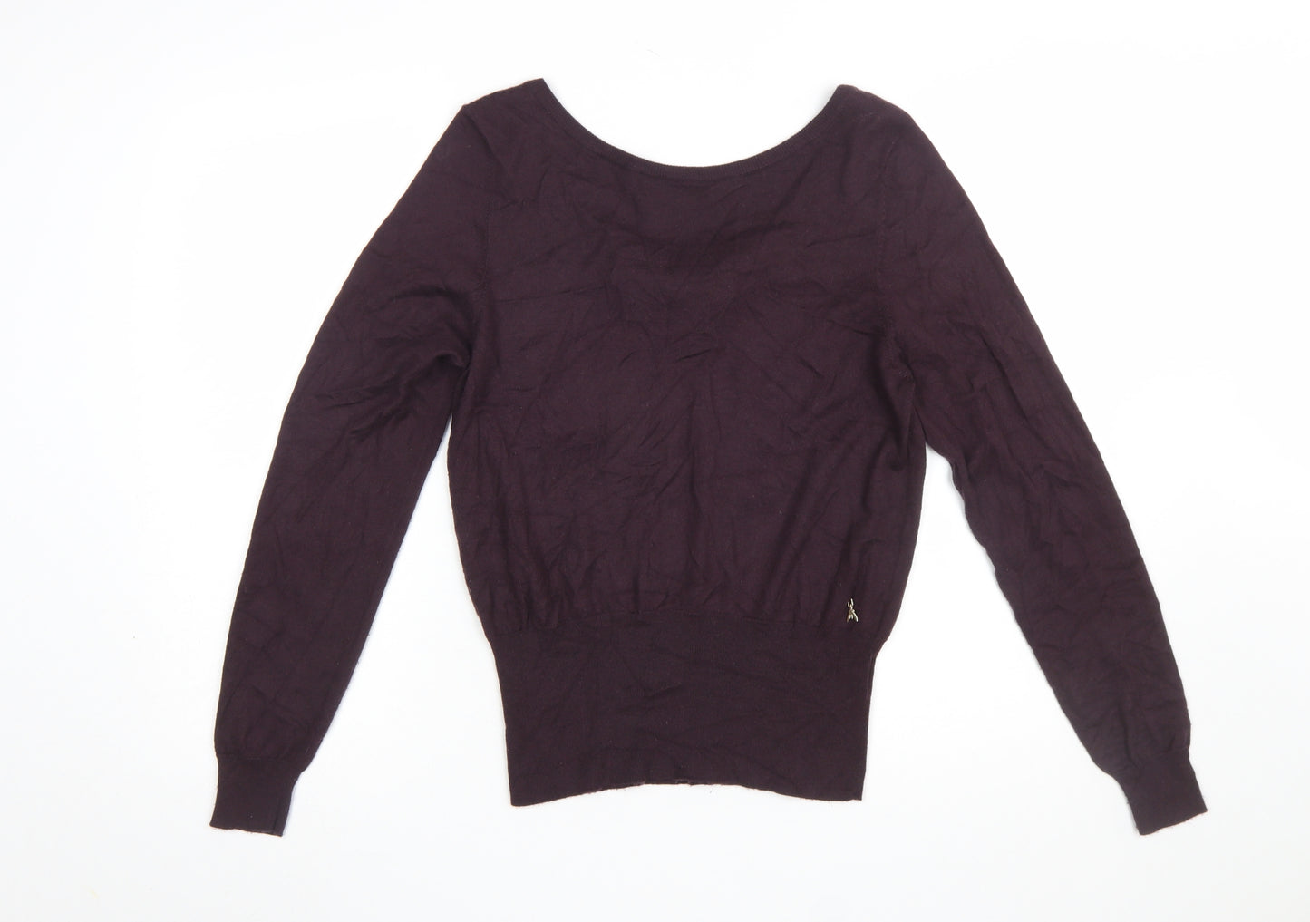 Patrizia Pepe Women's Purple Bow Pullover Jumper Size S Classic Fit