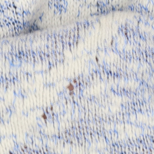 Superdry Womens Blue Cotton Heart Knit Jumper Size M