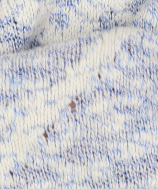 Superdry Womens Blue Cotton Heart Knit Jumper Size M