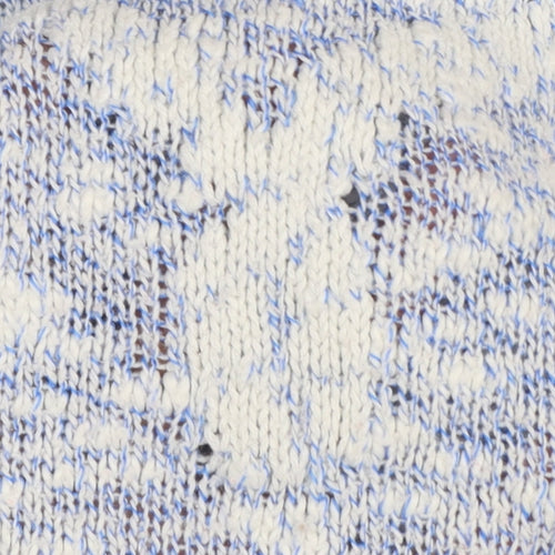 Superdry Womens Blue Cotton Heart Knit Jumper Size M