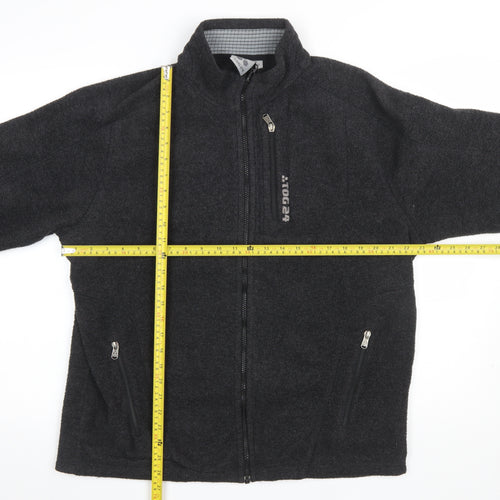 TOG24 Men's Black Fleece Full Zip Jacket Size L Regular Fit
