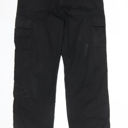 Lee Cooper Men’s Black Cargo Workwear Trousers W32 L31 Polyester Cotton