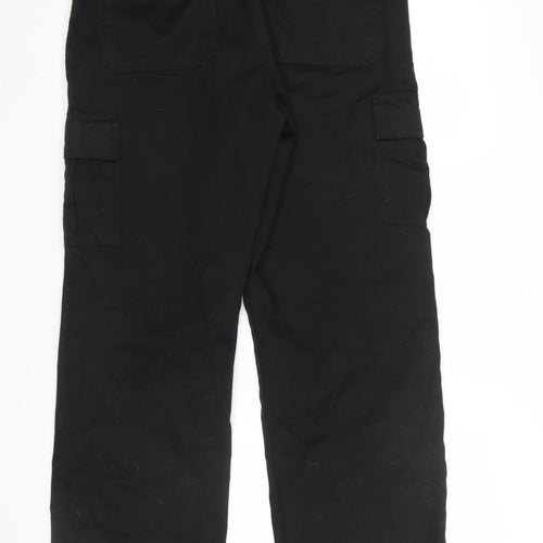 Lee Cooper Men’s Black Cargo Workwear Trousers W32 L31 Polyester Cotton
