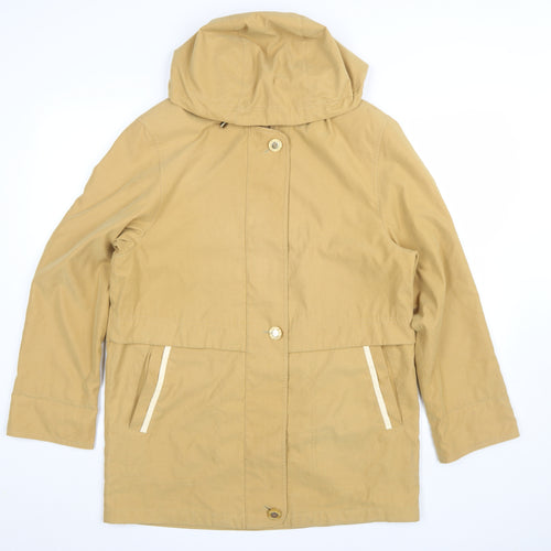 Marks and Spencer Women Beige Hooded Parka Jacket Size 10