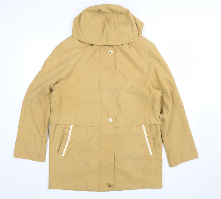 Marks and Spencer Women Beige Hooded Parka Jacket Size 10
