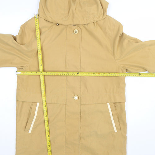 Marks and Spencer Women Beige Hooded Parka Jacket Size 10