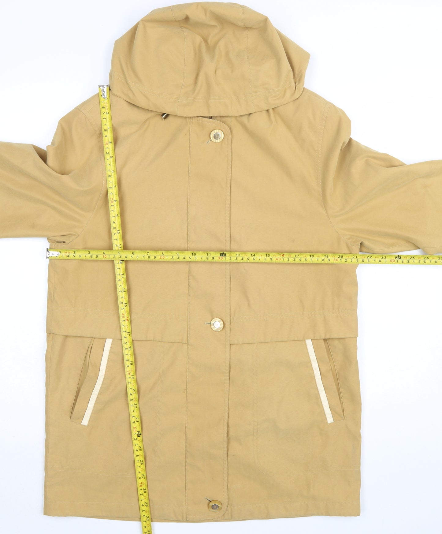 Marks and Spencer Women Beige Hooded Parka Jacket Size 10