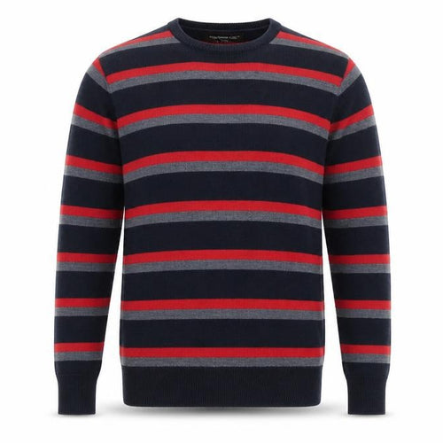 Cedarwood State Men's Blue Striped Crew Neck XS Jumper