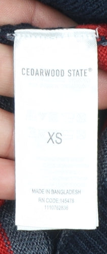 Cedarwood State Men's Blue Striped Crew Neck XS Jumper