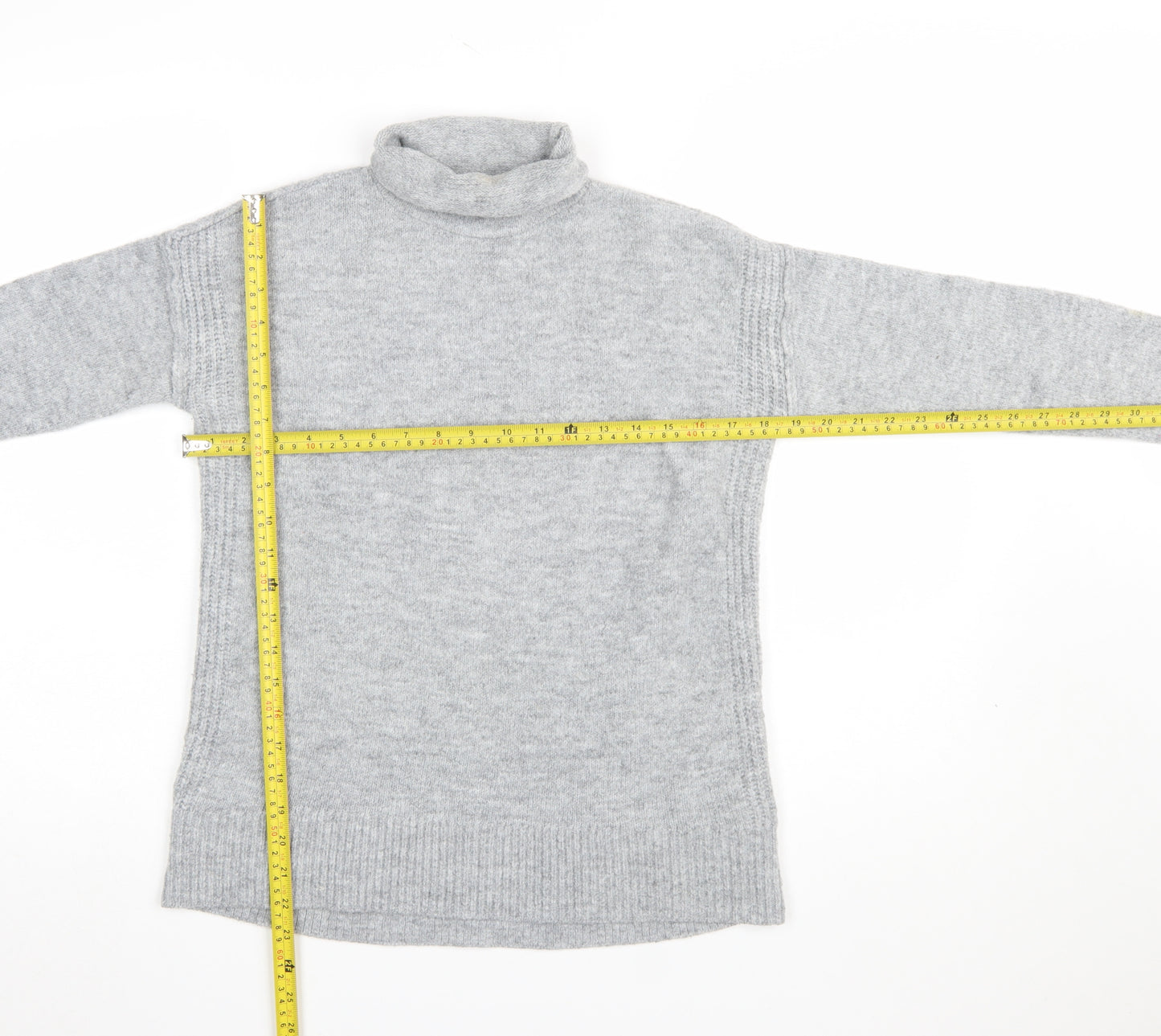 GAP Women's Grey Roll Neck Knit Jumper Size S