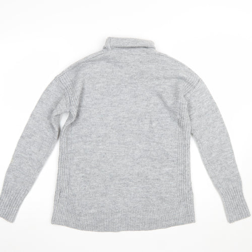 GAP Women's Grey Roll Neck Knit Jumper Size S