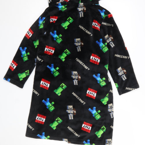 J!NX Boys Black Minecraft Fleece Hooded Robe 9-10 Years