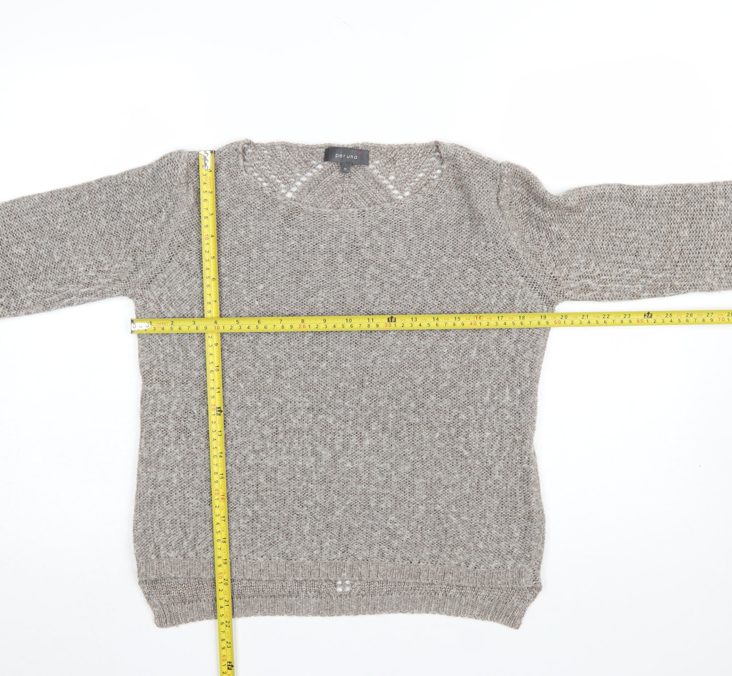 Marks and Spencer Per Una Beige Mohair Blend Women's Size 12 Knit Jumper