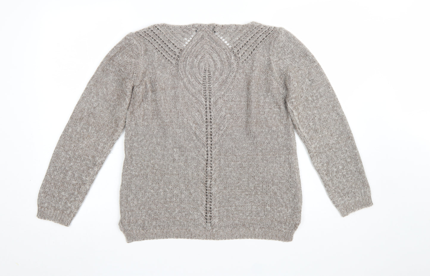 Marks and Spencer Per Una Beige Mohair Blend Women's Size 12 Knit Jumper