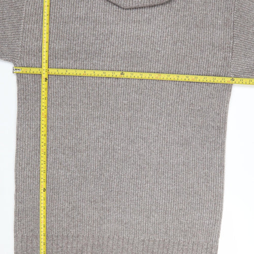Marks and Spencer Women Grey Roll Neck Knit Jumper Dress Medium