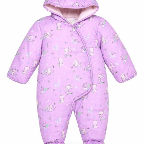 Mini Club Unisex Baby Lilac Animal Print Hooded Padded Snowsuit 6-9 Months