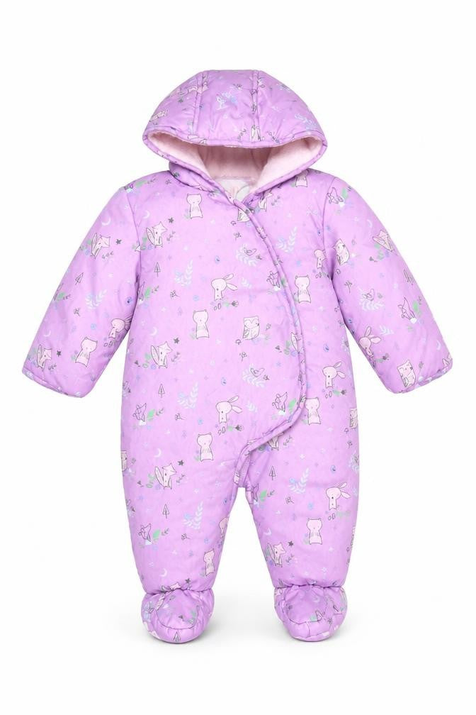Mini Club Unisex Baby Lilac Animal Print Hooded Padded Snowsuit 6-9 Months