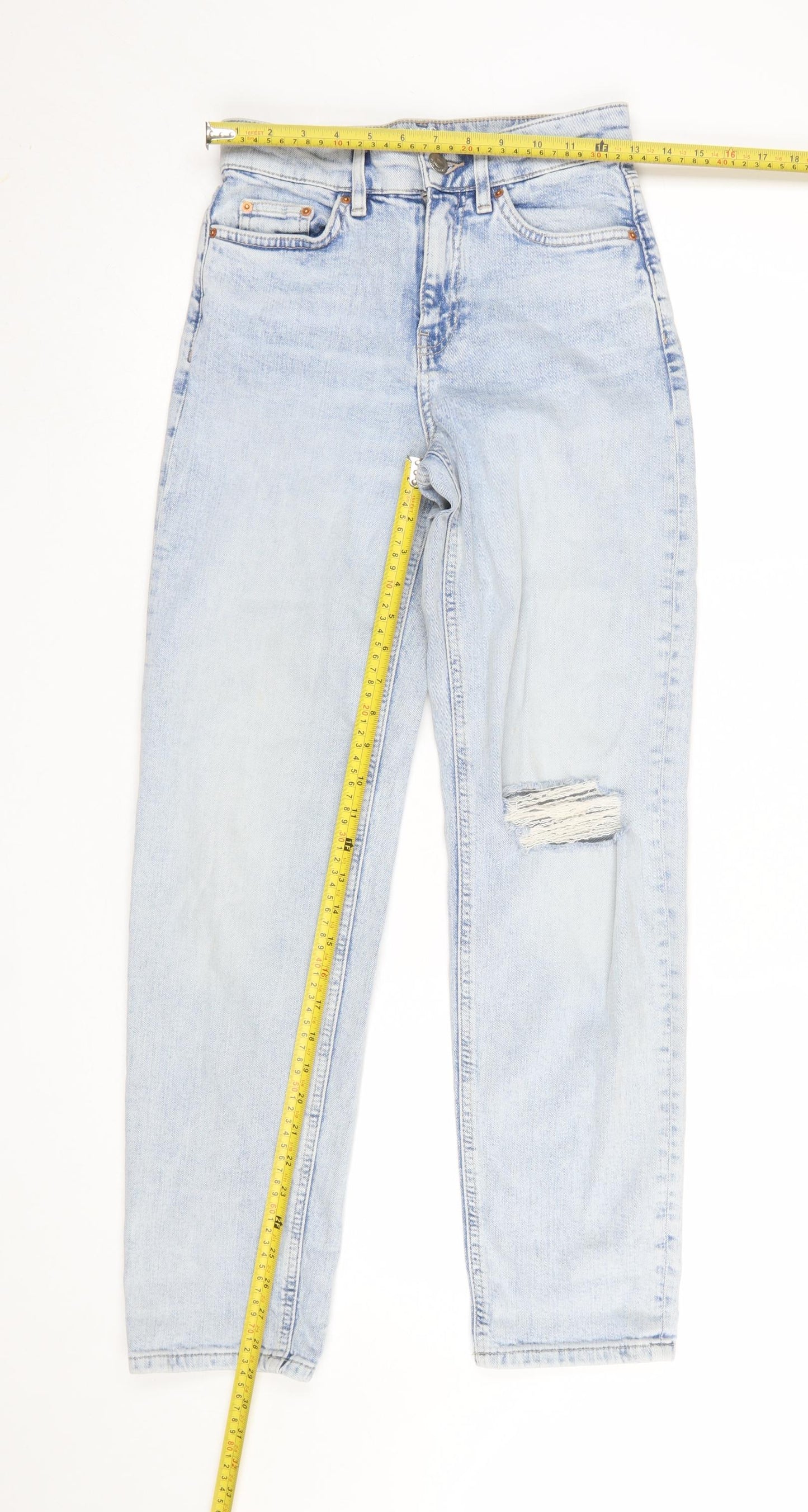 Marks and Spencer Women’s Blue High Rise Mom Jeans Size 8