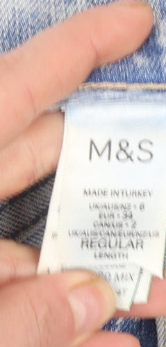 Marks and Spencer Women’s Blue High Rise Mom Jeans Size 8
