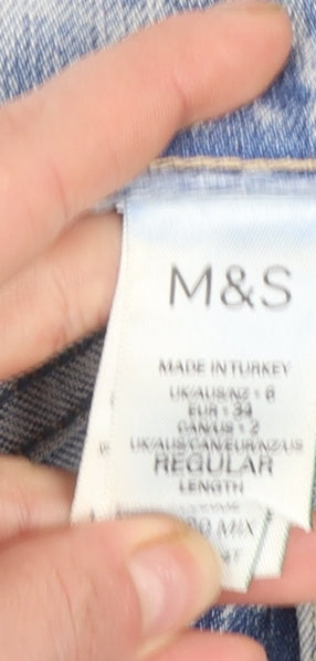Marks and Spencer Women’s Blue High Rise Mom Jeans Size 8