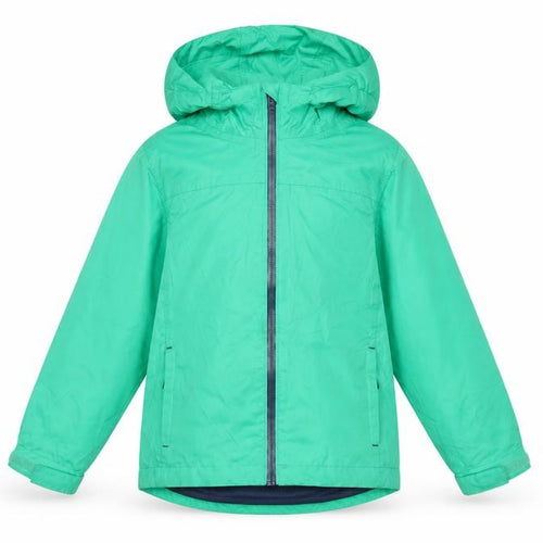 Mountain Warehouse Boys Green Hooded Waterproof Rain Coat 7-8 Years