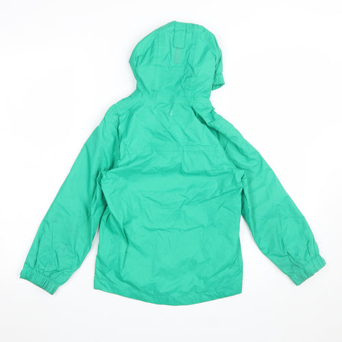 Mountain Warehouse Boys Green Hooded Waterproof Rain Coat 7-8 Years