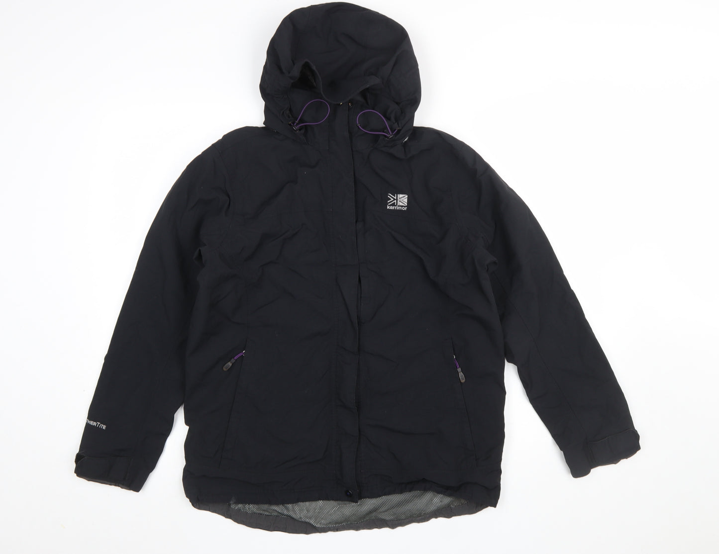 Karrimor Women's Black Hooded Waterproof Jacket UK 12