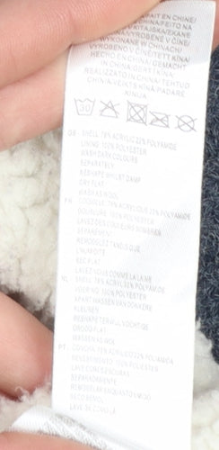 SoulCal & Co Womens Blue Fair Isle Full Zip Knit Jumper Size 12