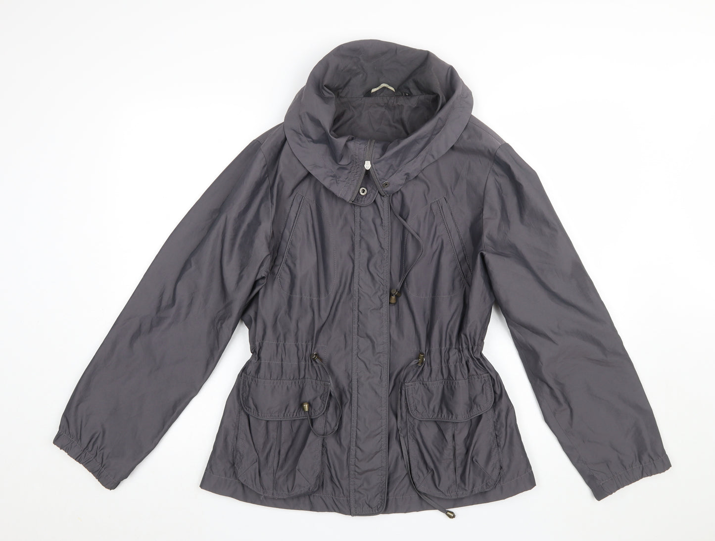 Debenhams Women’s Grey Hooded Anorak Jacket Size 14 Regular