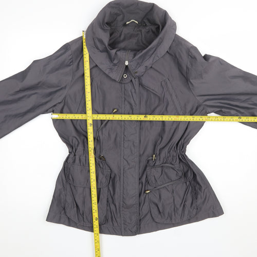 Debenhams Women’s Grey Hooded Anorak Jacket Size 14 Regular