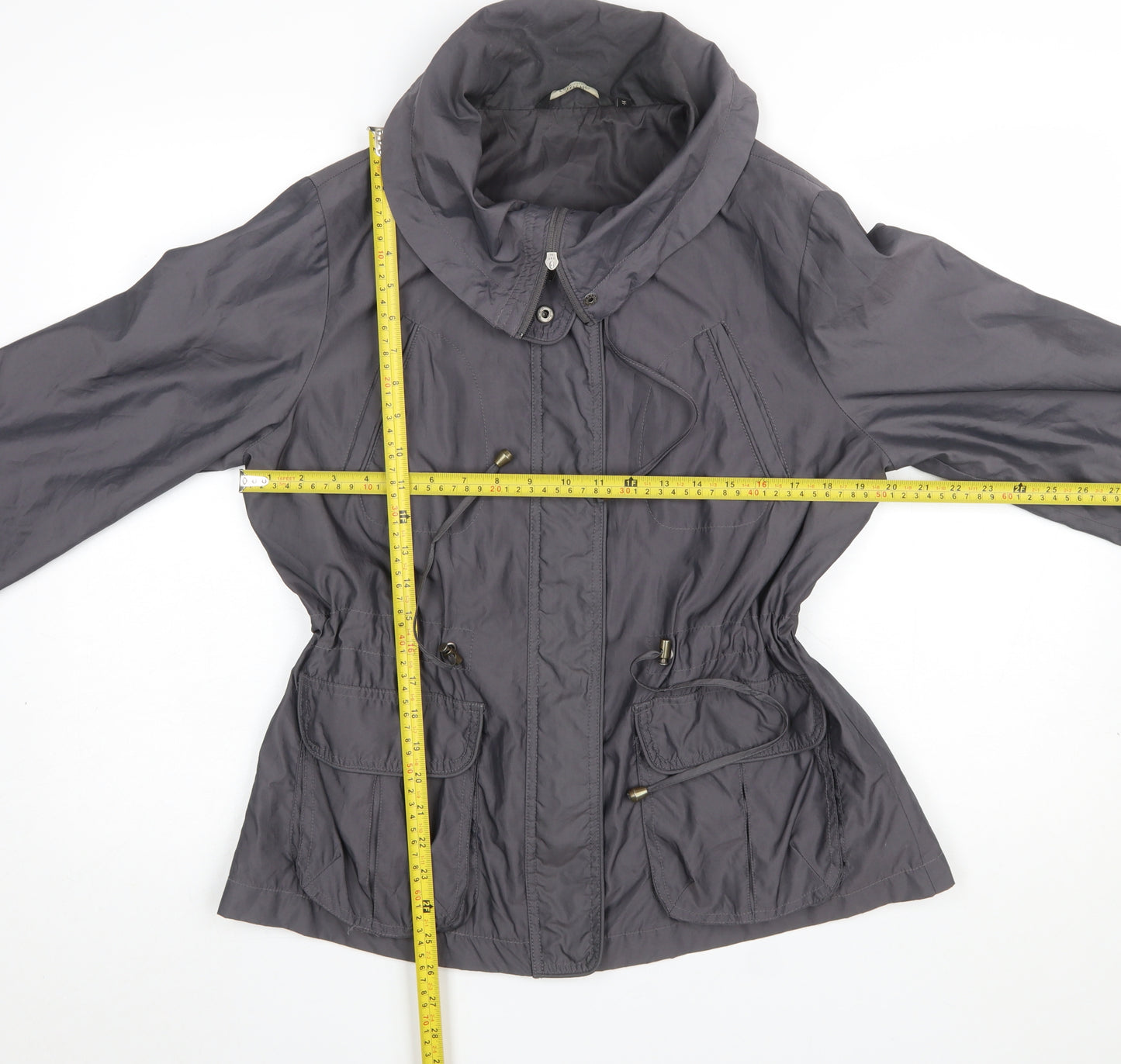 Debenhams Women’s Grey Hooded Anorak Jacket Size 14 Regular