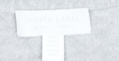 The White Company Women’s Grey & Navy Pullover Jumper Size 14